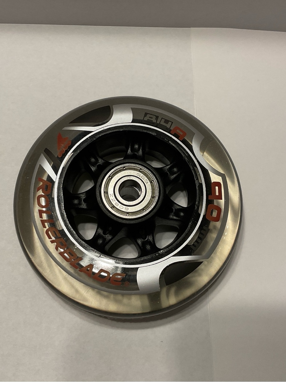 Rollerblade 90mm Black & Silver Inline Skate Wheel - Single Wheel